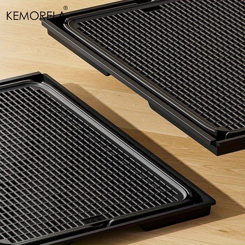  2-in-1 Non-Slip Dog Potty Tray Cat Litter Mat - Waterproof Soft Paw-Friendly Design with Grid Pattern for Easy Cleaning