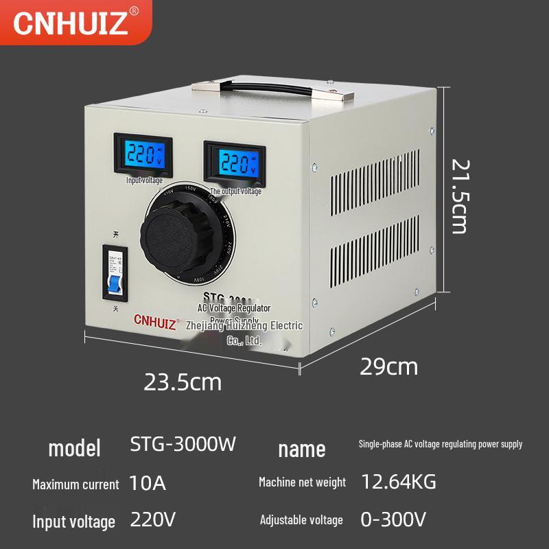 220V Household Single-Phase Voltage Regulator, STG-500W Adjustable Transformer, 0-300V Power Supply