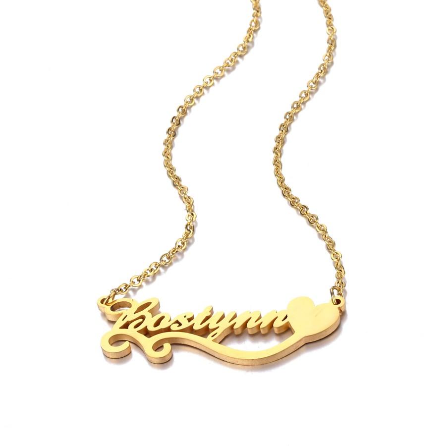 Custom Name Necklace Personalized 18k Gold Plated Nameplate Customized Jewelry Gift for Women Please provide the name you need