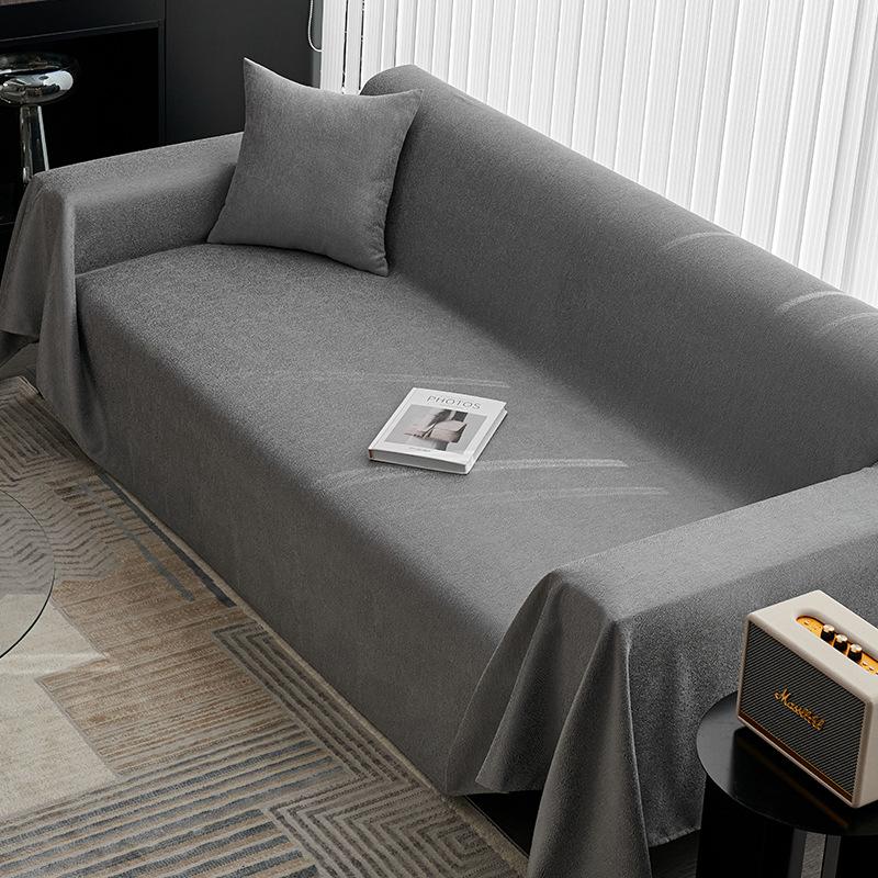 Solid Color High-Grade Rock Sofa Towel Chenille Anti-Scratching Sofa Cover All-Inclusive Universal Cover Non-Slip Mat Cover Cloth
