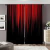 2 Stück   Frühling Sommer Vorhänge Rot schwarz Farbverlauf Streifen Kunst Digitaldruck Gardinen Langlebig 100% Polyestergewebe Alle Jahreszeiten Ideal