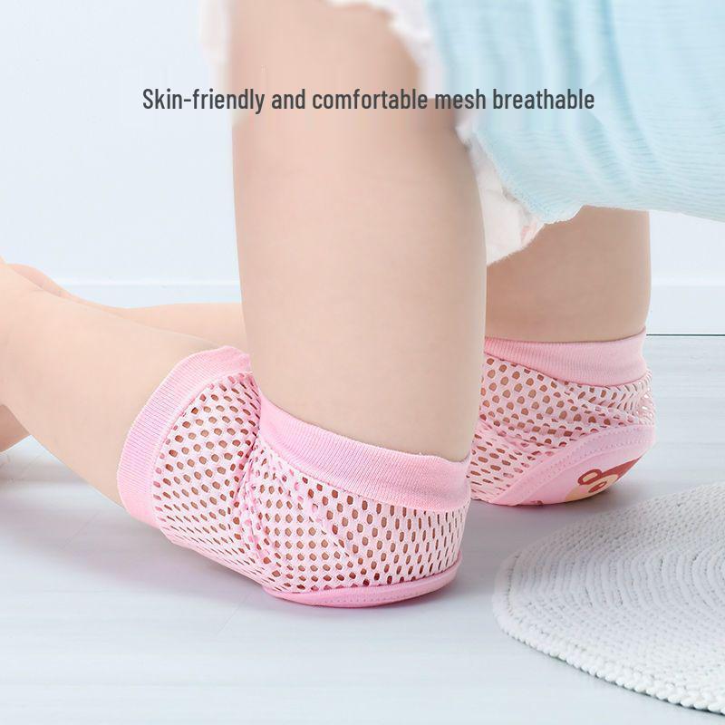 Breathable Baby Knee Pads: Anti-Fall, Summer Style, for Crawling & Walking.