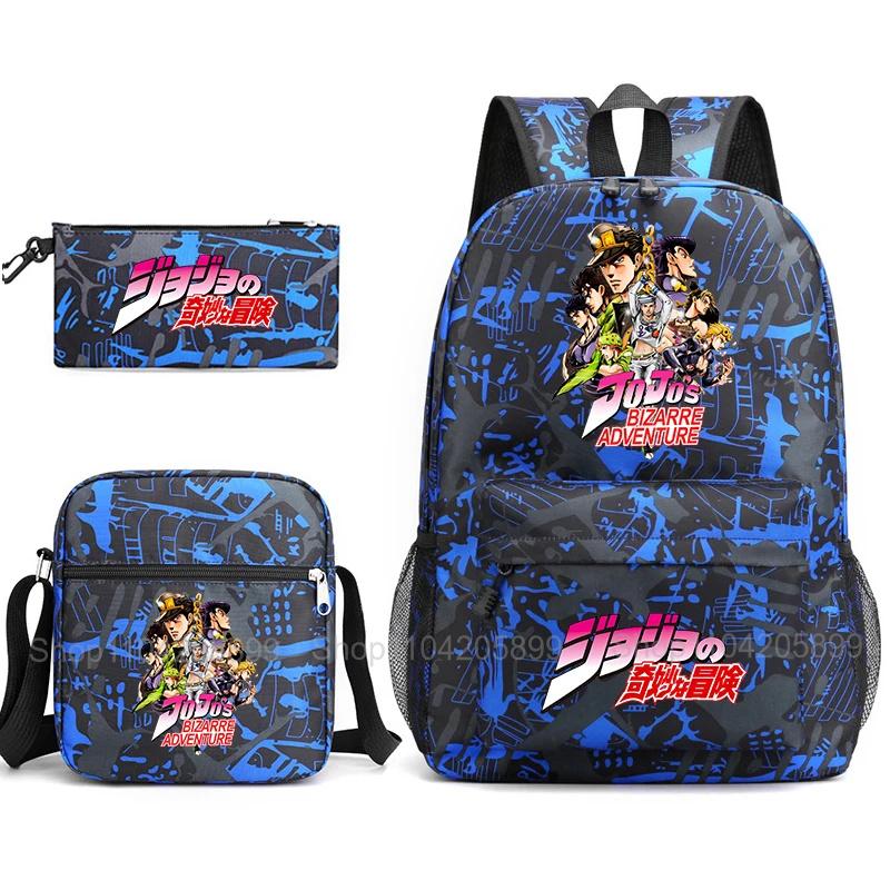 JoJo's Bizarre Adventure Rugzak Anime Rugzak Leerling Schooltas Man Vrouw Cadeaus Stripboek Rugzak Buitenreis Rugzak