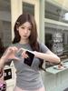 Women's 2025 Korean Style Bowknot Embroidered Slim Fit T-Shirt, Short Sleeve, Round Neck