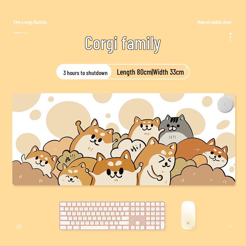 Extra Large Heated Mouse Pad - Winter Office Desktop Hand Warmer for Students and Computer Users