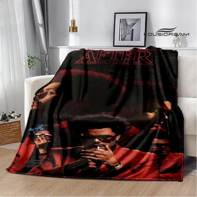 Singer The Weeknd Print Blankets Flange Warm Blanket Soft and Comfortable Home Travel Bed Blanket Picnic Blankets Birthday Gift