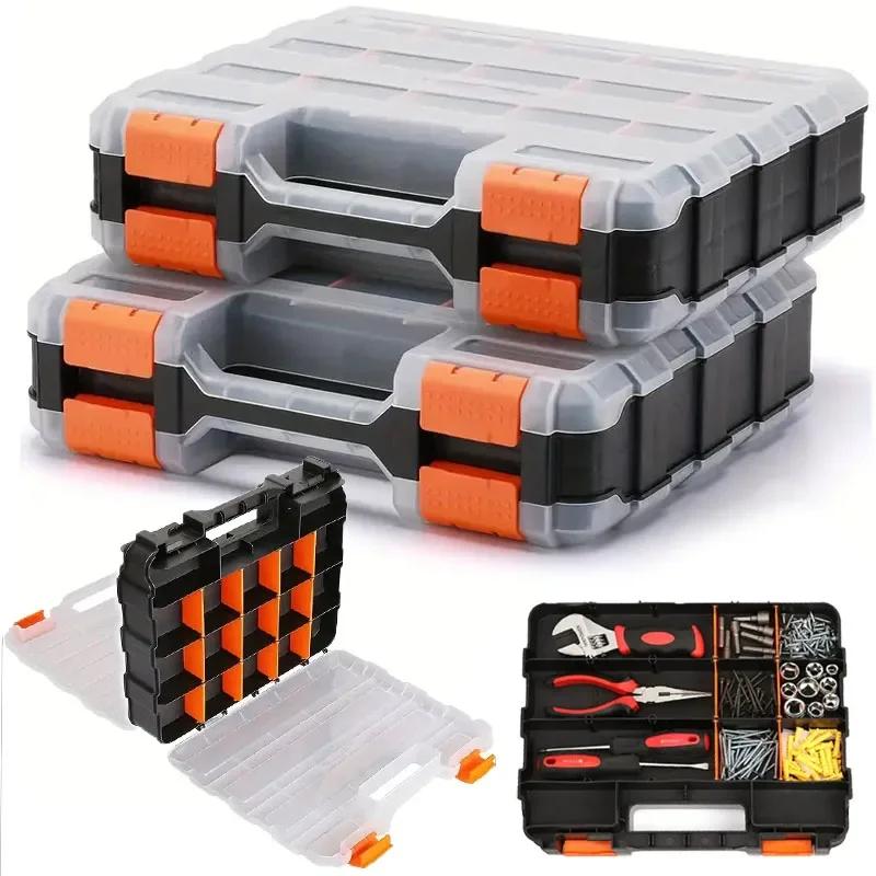 Carrying Toolbox Organizer Multipurpose Screw Storage Classifier Parts Plastic Drawer Tools Workshop Storage Case Boxes