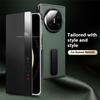 QIALINO For Huawei Mate X6 Case Genuine Cow Leather Kickstand Phone Cover with View Window