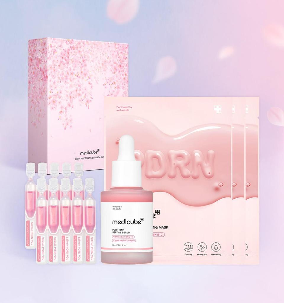 [MEDIUBE] Serum z DNA łososia PDRN Różowy Peptyd 30ml - Zestaw Limitowany Kwiat Wiśni