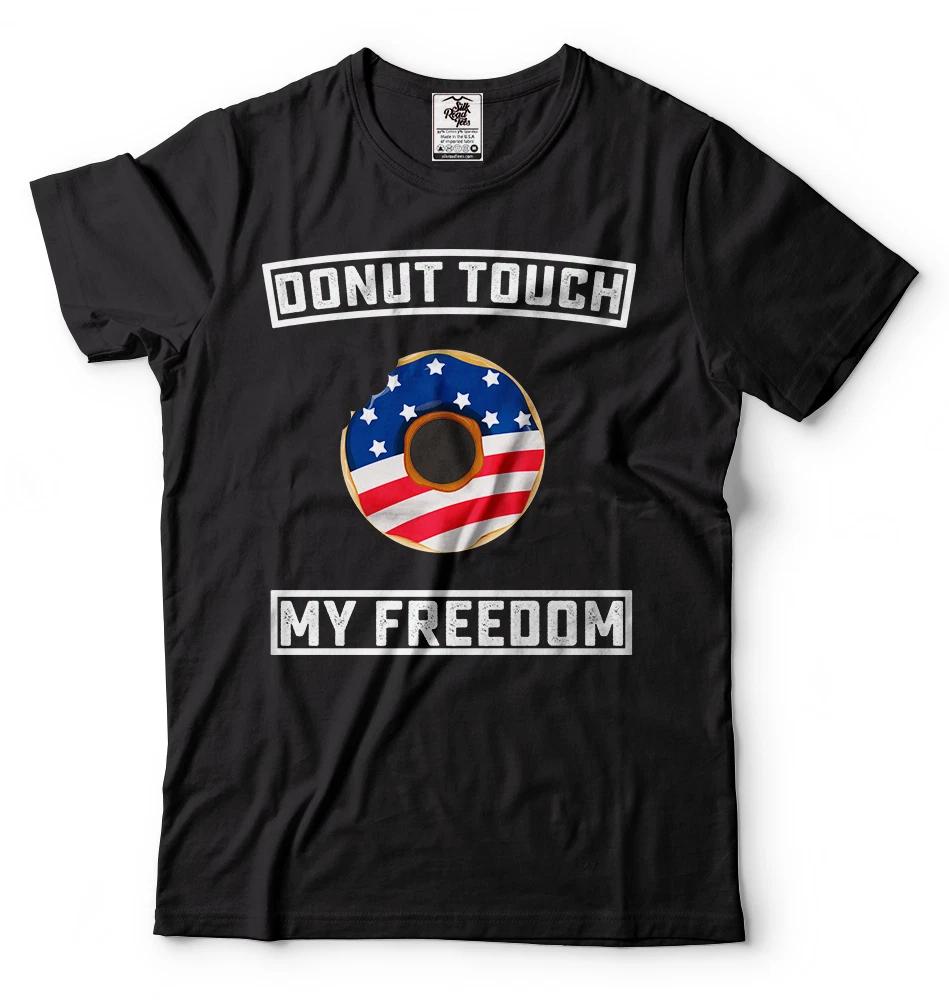 Donut Freedom T-shirt Funny July 4th Tee shirt Independence Day Tee shirt L