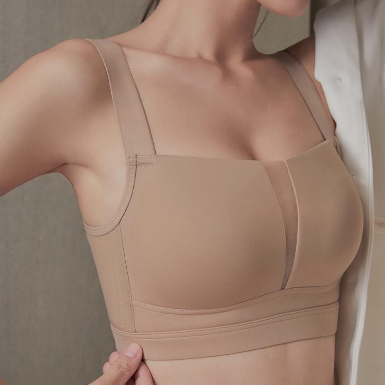 Seamless Lingerie Women's Breathable Bra Without Underwire Anti-sagging Breast Retraction Thin Large-sized Invisible Bra Push Up Bra