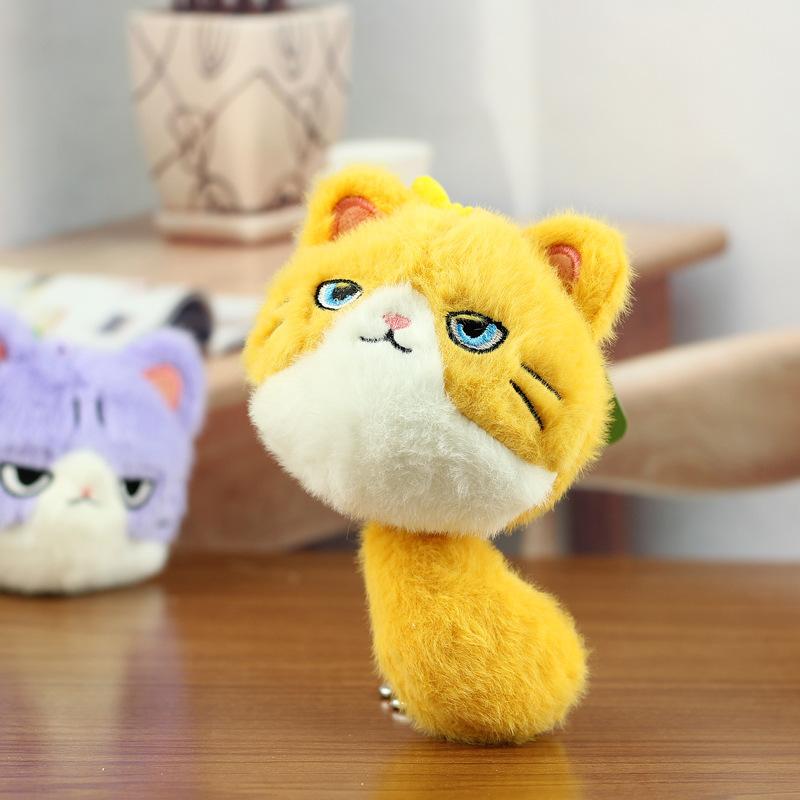 1 Piece Girl Backpack Doll Decoration Cute Plush Cat Doll Pendant Couple Bag Keychain Decorative Gift