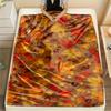 1 Autumn Pumpkin Maple Pinecone Acorn Print Blanket, Warm and Cozy Soft Throw for Sofa Bed Car Office Camping Travel, All-Season
