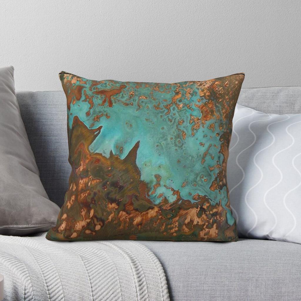 Marine Rust Copper Pillowcase Polyester Linen Velvet Printed Zip Decor Pillow Case Car Cushion Case