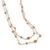 Korean Fashion Pearl Necklace: Elegant Rose Pendant, Versatile Multi-Layer Design, Long Style.