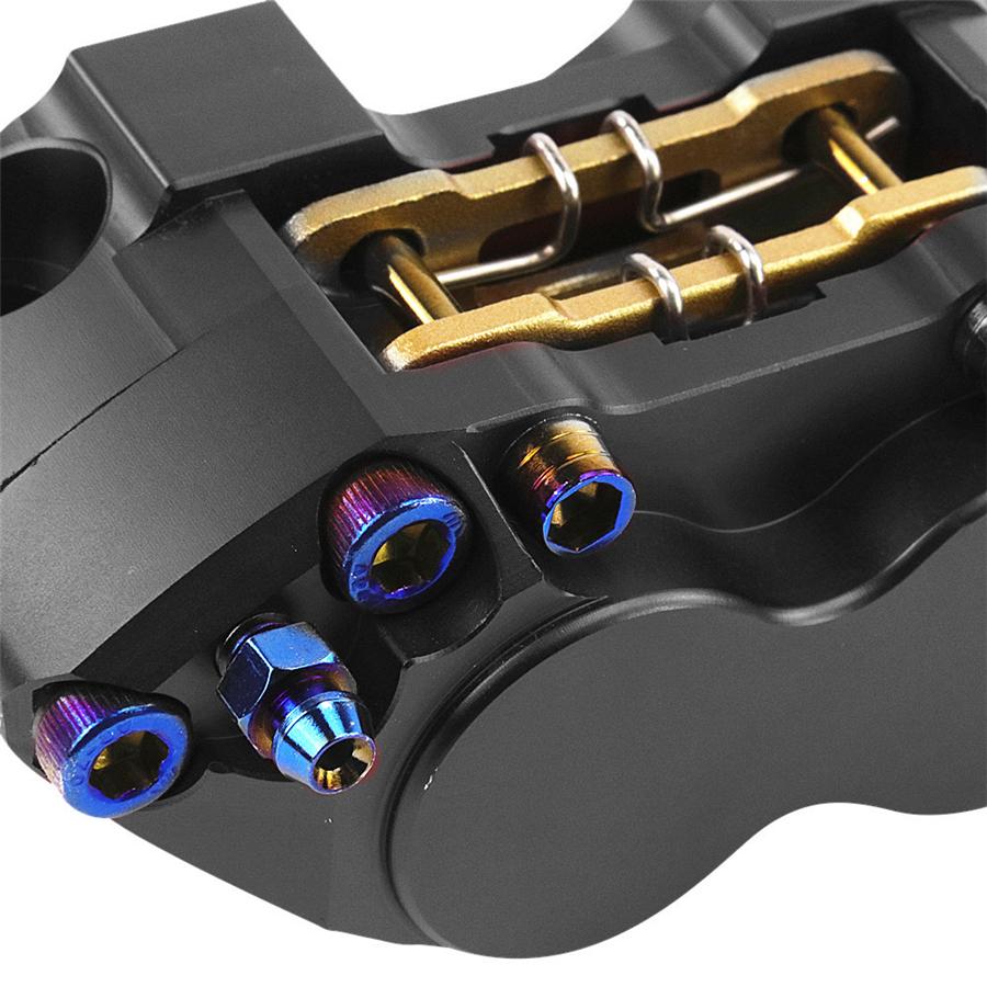 New Motorcycle Black CNC Brake Caliper Brake Pump 82 Mm Assembly 4 Piston Radial