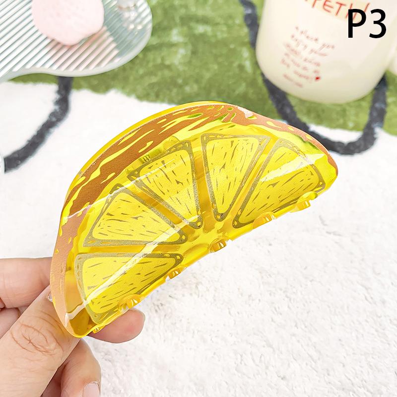 Pinza para el pelo de fresa de acetato Serie de frutas de personalidad Pinza Pinza para el pelo de sandía Accesorios para el pelo Pinzas de cereza Pinzas para el pelo de mujer