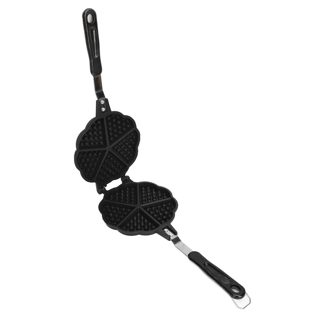 5.9in Waffle Maker Pan Aluminum Alloy Plastic Easy To Clean Mini Waffle Maker for Waffles Sandwich