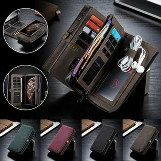 iPhone 16 Drop-Proof Leather Wallet Case for 14Pro & 13