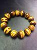 18mm Naturlig Gul Tigerøye Armbånd Smykker For Kvinner Mann Gave Velstand Krystall Runde Perler Brasil Stein Reiki Edelsten Aaaaa