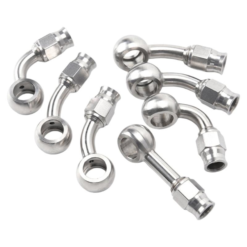 AN3 Standard Brake Line Quick Link Fitting Strong Aluminum Stress Brake Hose Fitting for Enhanced Motorcycle Safety