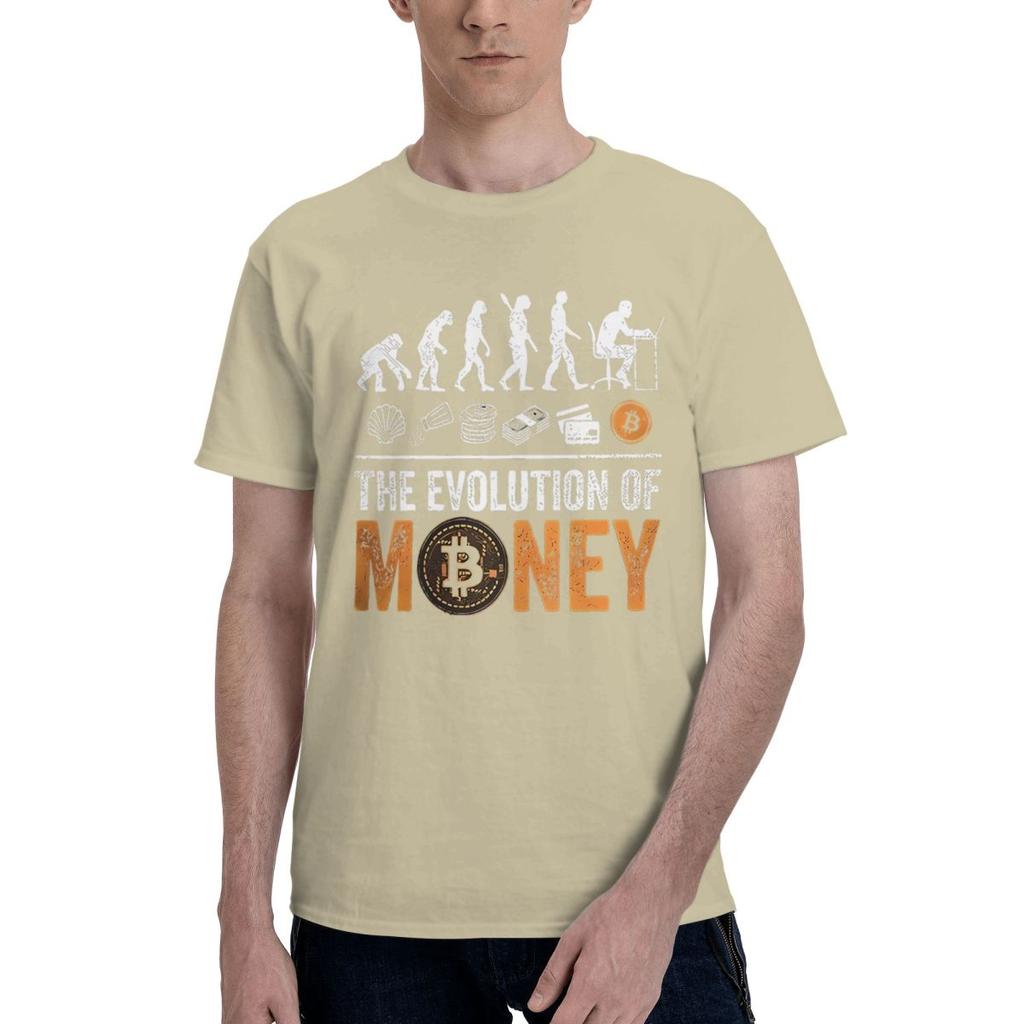 Bitcoin Evolution 100 Cotton Casual Breathable Confortable Vintage Mens Clothing Brands Men TShirt