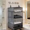 Suitcase Organizer Travel Luggage Organizer Portable Hanging Travel Shelves Collapsible Hanging Packing Cubes for