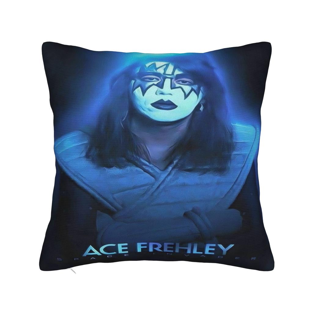 Home Decor Ace Frehley The Spaceman 1951-2025 Pillowcases Merch Kiss Band Pillow Cover Square Multiple Sizes