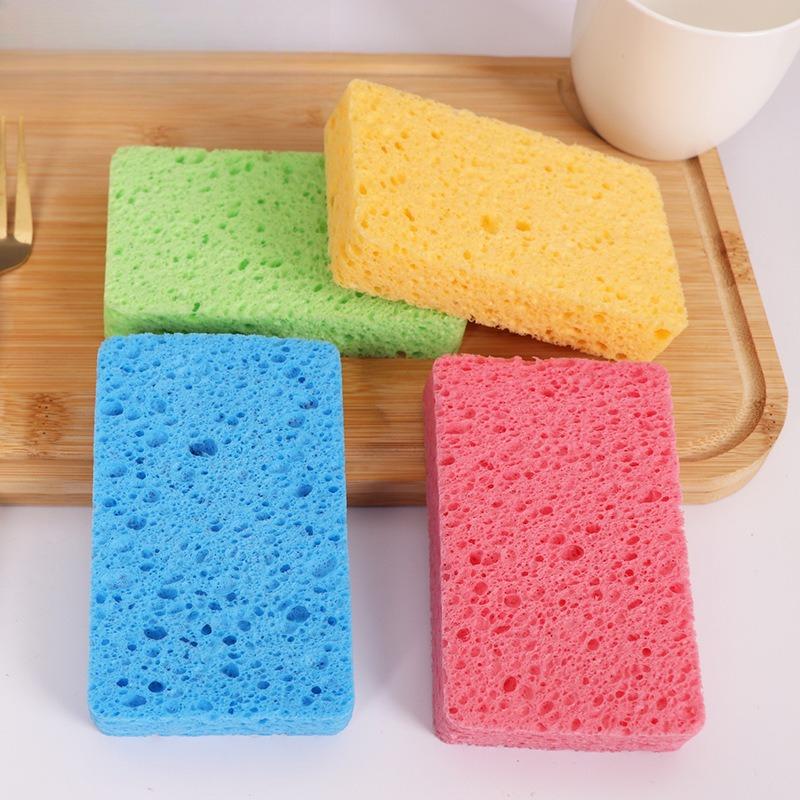 Natural Wood Pulp Sponge for Kitchen Cleaning,water Absorbent Sponge Block, Non-stick Oil, Dishwashing, Colored Wood Pulp Sponge