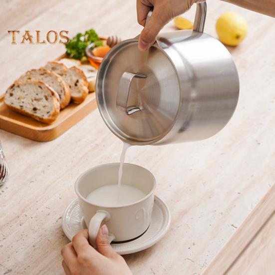 Stainless Steel Oil Filter Pot with Spout Handle Large Capacity Versatile Oil Filter Vessel Food-Grade Multi-Functional Fryer Tank for Kitchen Camping