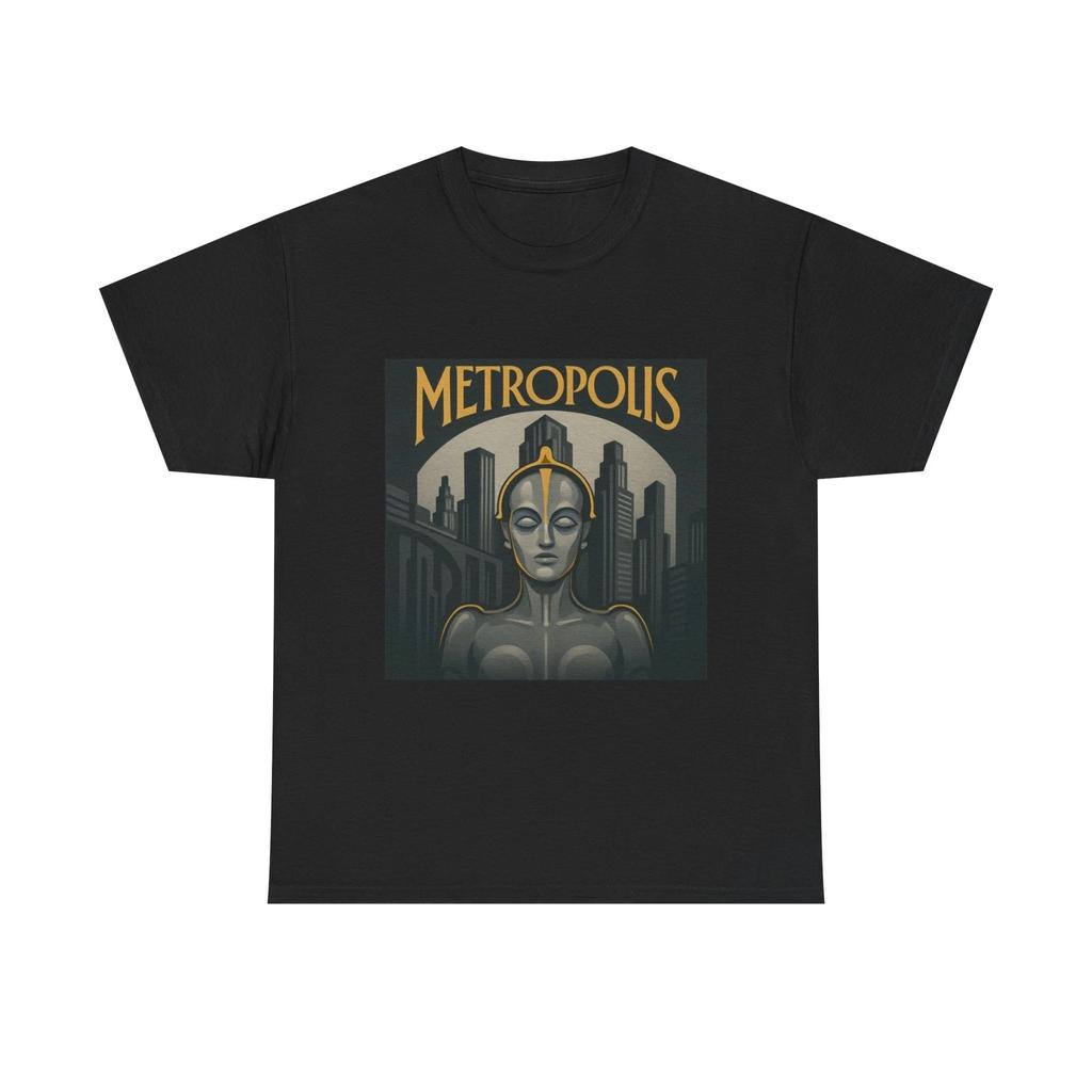 Metropolis Graphic Movie Poster Tee, Retro Sci-Fi T-Shirt, Vintage Film Shirt