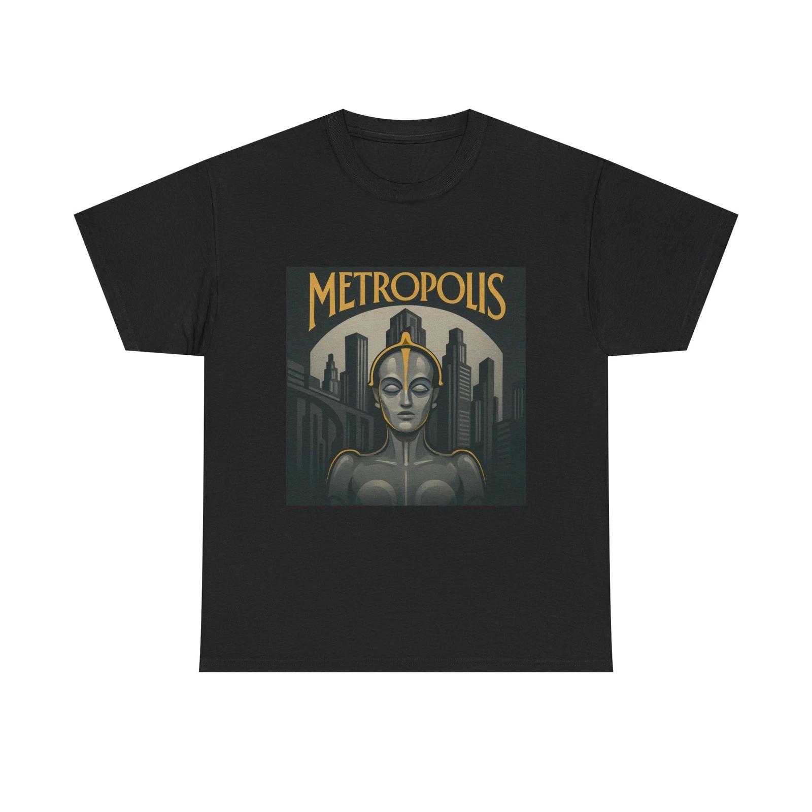 Metropolis Graphic Movie Poster Tee, Retro Sci-Fi T-Shirt, Vintage Film Shirt S