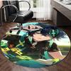 1pc Genshin Impact Kinich1 Design Printed Area Round Carpet for Bedroom Living Room Home Decor Rugs Mat Non Slip Mat Rug for Bedside