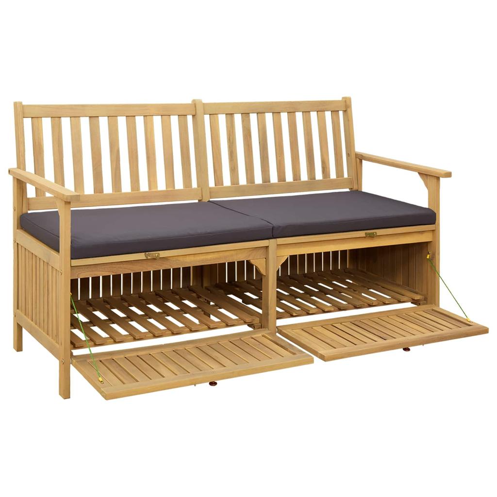 Garden Storage Bench 2 Seater 148 X 63 X 84 Cm