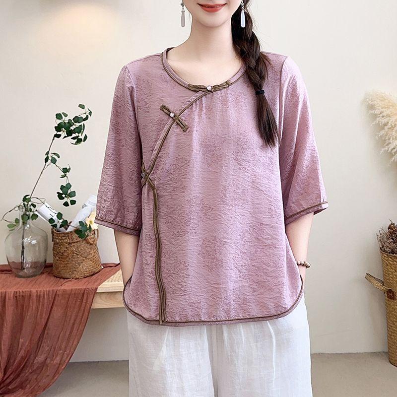 

Летние Ретро Футболки Новые Модные Топы Повседневная Женская Одежда XL розовый