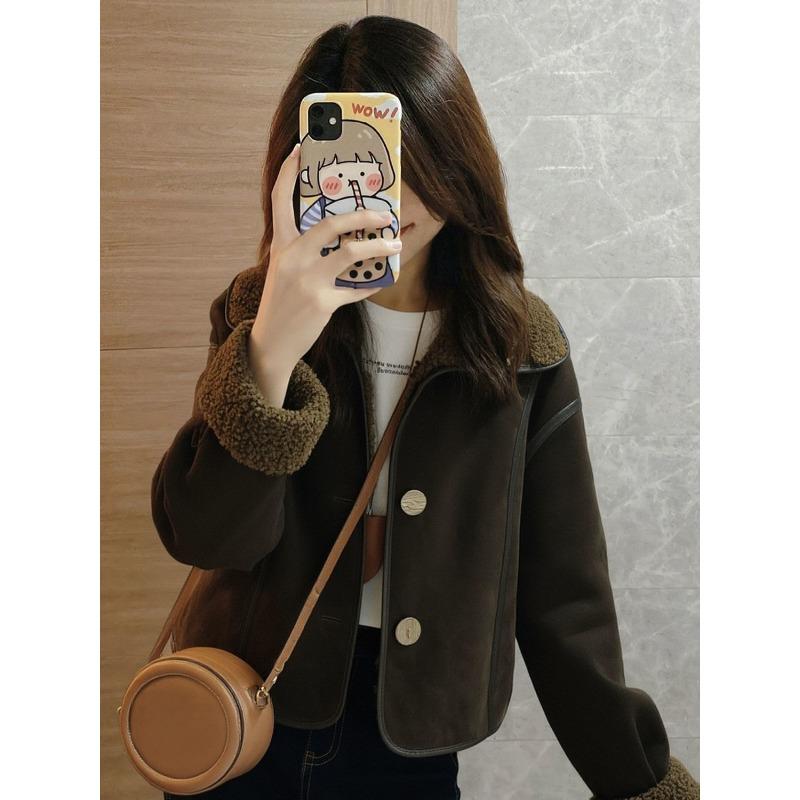 Women S Fashion Faux Fur Collar Warm Casual Coat