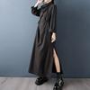 Langärmeliges Übergrößen-Baumwoll-Vintage-Neu in Kleider für Frauen Frühling Herbst lässiges lockeres Kleid