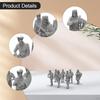 7 Pieces Figure Models Miniature Figurines Collectible Resin Dioramas for Fairy Garden Sand Table