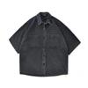 Men's Korean Style Denim Shirt - Short Sleeve, Summer, Trendy, Hong Kong-Inspired, Handsome Loose Fit.