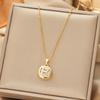 Japan and South Korea Simple Popular Wind Titanium Steel Necklace Female Niche Exquisite Internet Celebrity Zircon Clavicle Chain High-end Jewelry