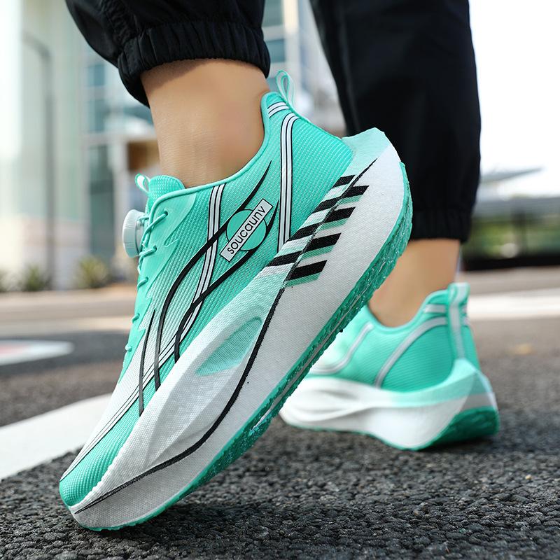 Feidian 5C Rotary Buckle Popcorn Carbon Board Running Shoes Men's and Women's Breathable Shock Absorption Rebound Student Sports Racing Shoes