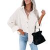 Autumn New Corduroy Shirt, Casual Long Sleeve Button Down Blouse Top for Women, European American Style Crossborder Women's Clothing