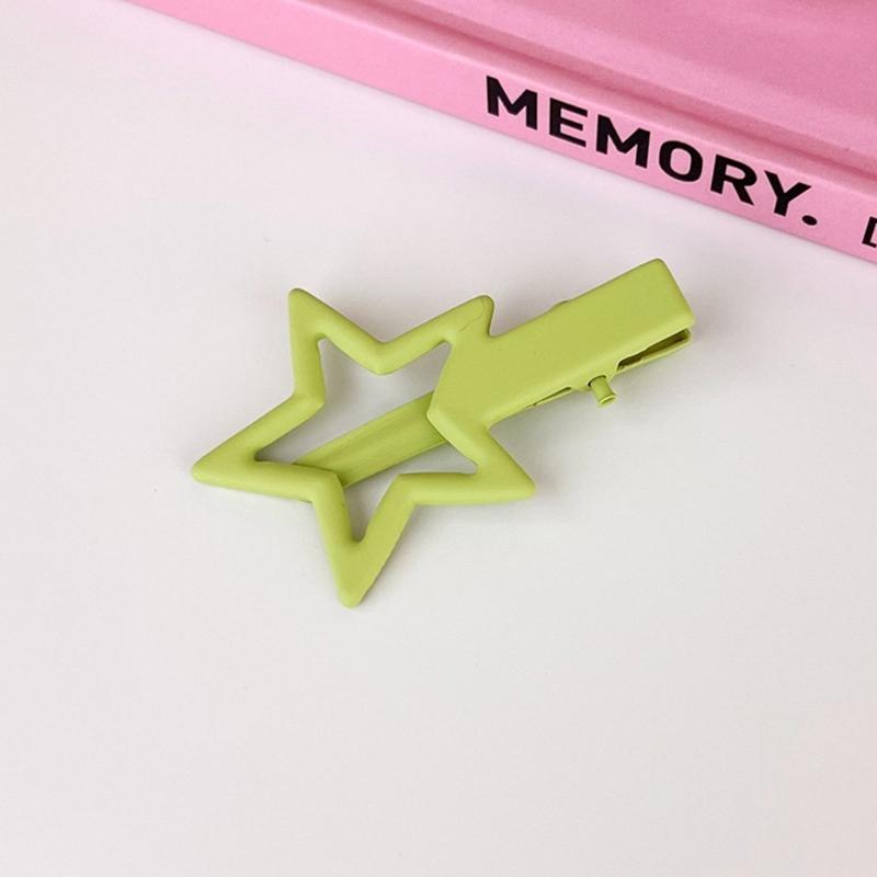 Cute Star Barrettes Clip Hairpin Y2K Girls Ornaments Headdress Hair Accessories Harajuku Barrettes Clip Bangs Hairpin
