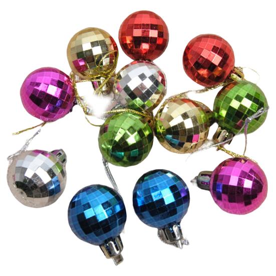 

12 шт. 3 см Рождественская елка Цветной шар Небьющийся Разные стили Гальваническое покрытие Яркий цвет Высокий глянец Фестиваль Мини Рождественская вечеринка Декор Подвесной B
