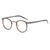 Ultra-light Fashion High-end Pure Titanium Screwless Design Alloy Glasses Retro Round  Glasses Frame Men