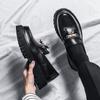 Platform Business Formal Leather Shoes Round Toe Shoes Tassels Loafers Luxury Casual Increase Oxford Shoes Black Wedding Shoes