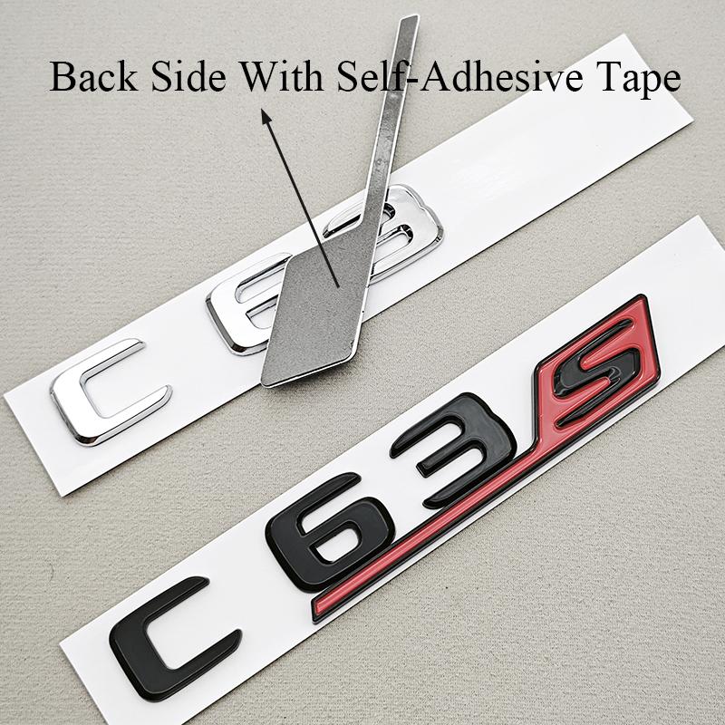 New 3D ABS Car Styling Logo C63S Badge Sticker Rear Trunk Emblem Decals For Mercedes Benz AMG C63S Auto Tail Accessories