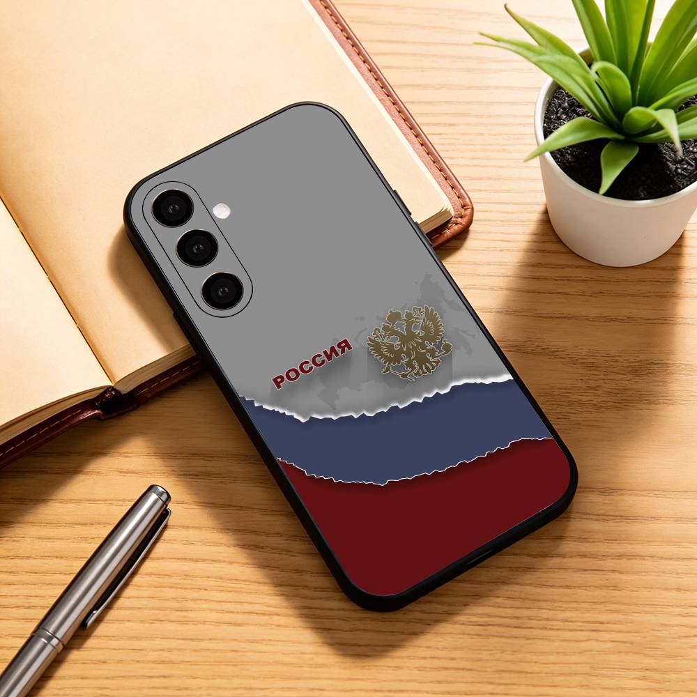 Russia F-Flag National Emblem  Phone Case For Samsung Galaxy A73,A72,A71,A70,A53,A52,A51,Others Soft Black Cover