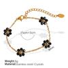 Diy Jewelry Crystal Necklace Summer Cute Colored Crystal Woven Flower Handmade Chain Jewelry Woman