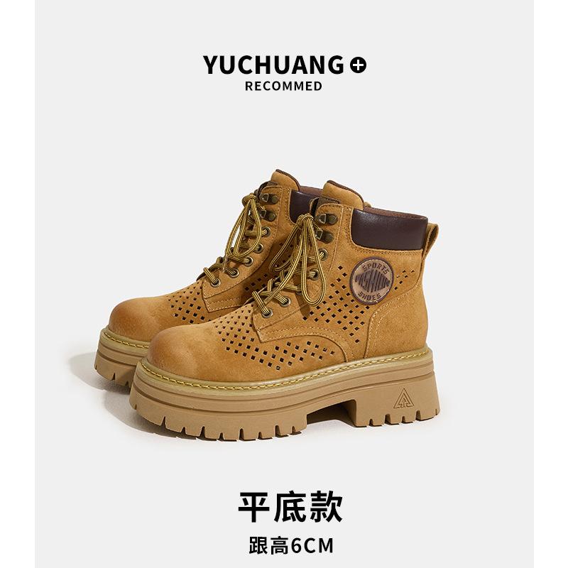 

Белый Олень те же летние лимитированные полые ботинки Мартин женские новые уличные альпинистские ботинки цвета ревеня верхний слой свиной кожи рабочие ботинки 33